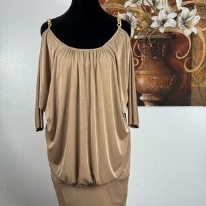 Sushiflower Elegant Tan Women's Top size L